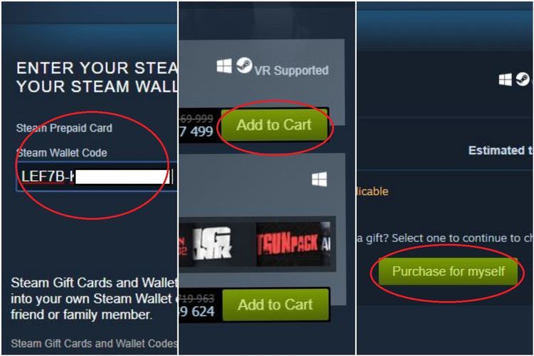 Cara mengisi kode Steam Wallet dan membeli game Steam