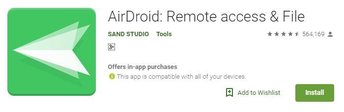 Aplikasi AirDroid di Play Store