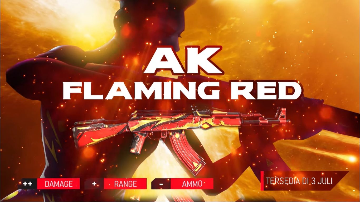 Skin AK Flaming Red
