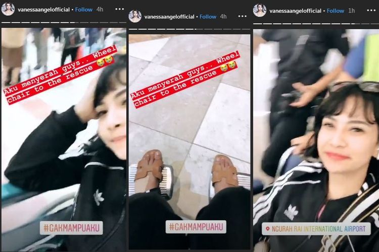 Tangkap Layar Insta Story: Vanessa Angel Terpaksa Didorong Petugas Saat Menggunakan Kursi Roda di Bandara, Kenapa Ya?