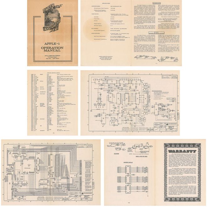 Buku panduan Apple-1 yang dilelang di RR Auction, Boston