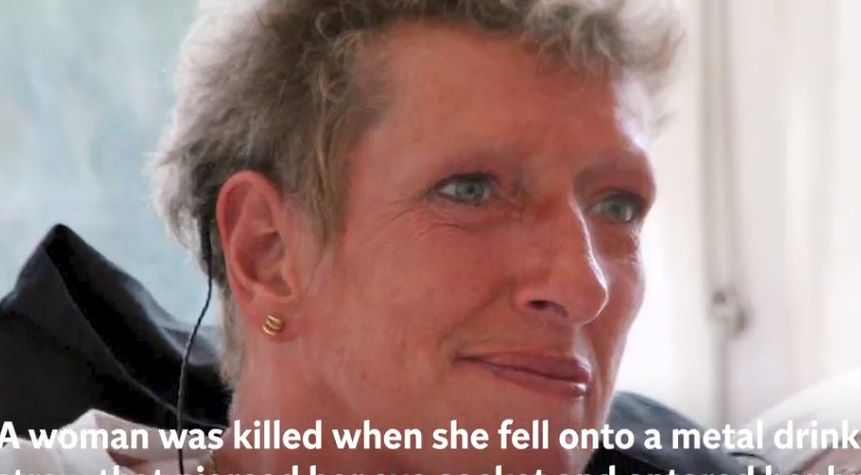Elena Struthers-Gardner (60) tewas setelah cedera fatal otak akibat tertusuk sedotan metal
