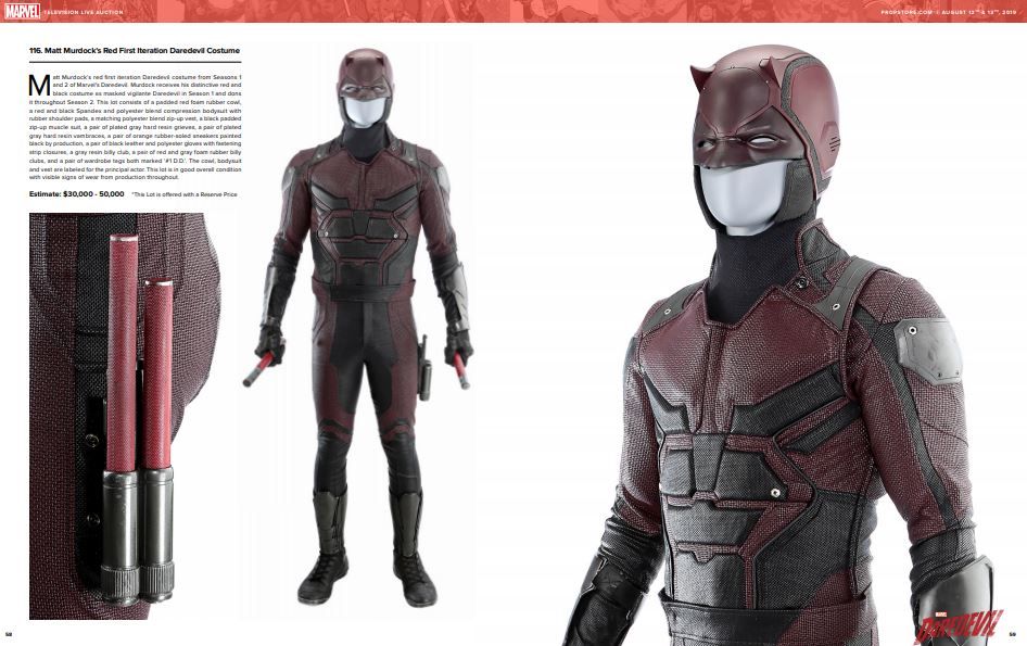 Set kostum karakter Daredevil