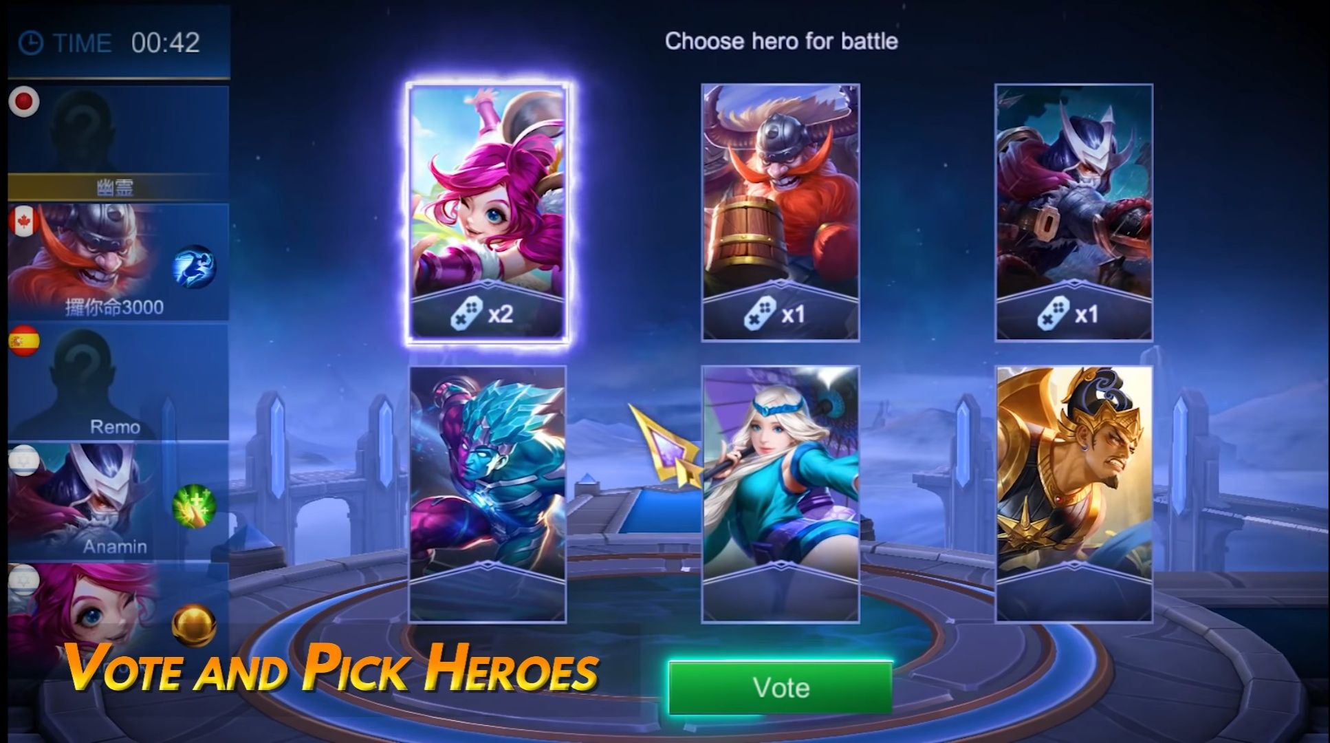 Vote dan Pick hero di Brawl&Mirror Mode