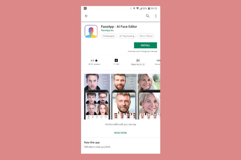 FaceApp sudah dapat diunduh di App Store ataupun Play Store