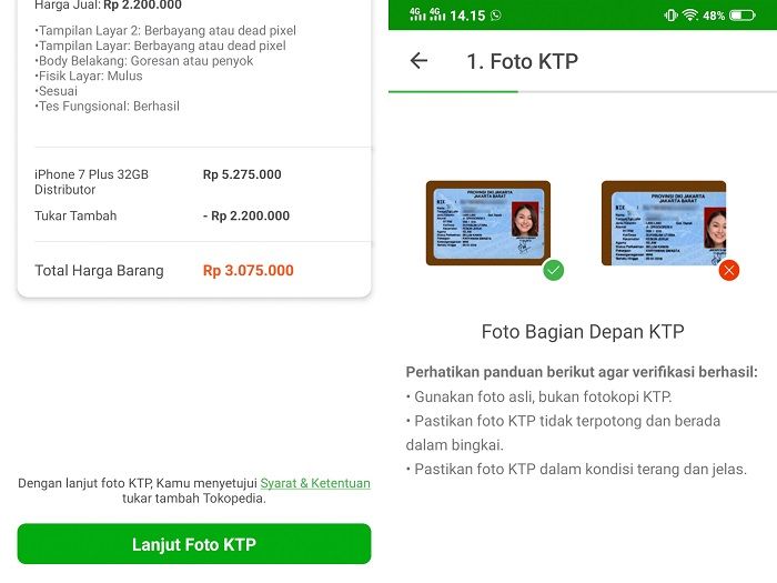 Lakukan pembayaran disertai cek KTP