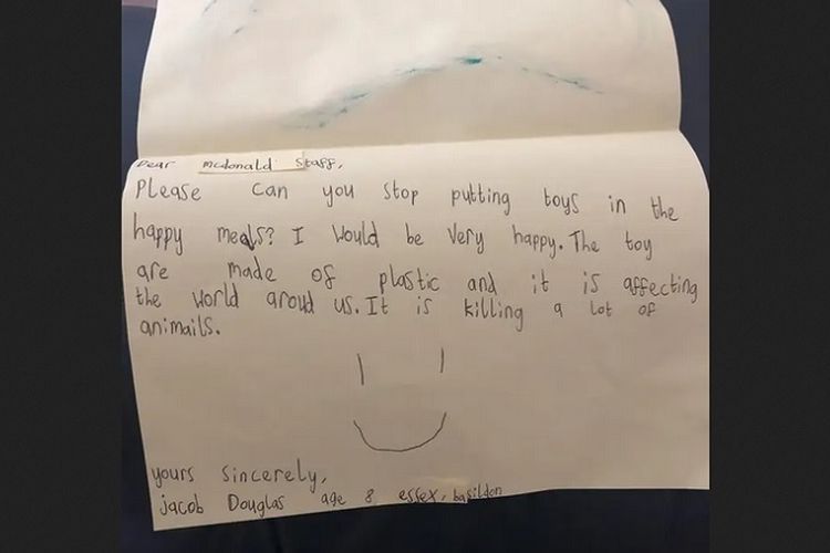 Surat terbuka yang ditulis Jacob kepada McDonald's