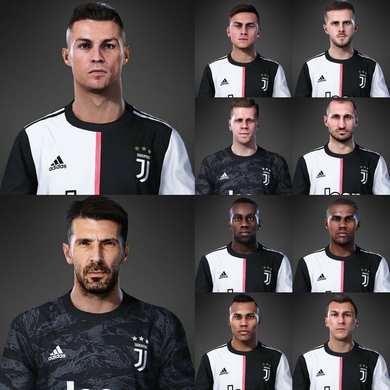 Desain 3D dari pemain Juventus untuk game PES 2020
