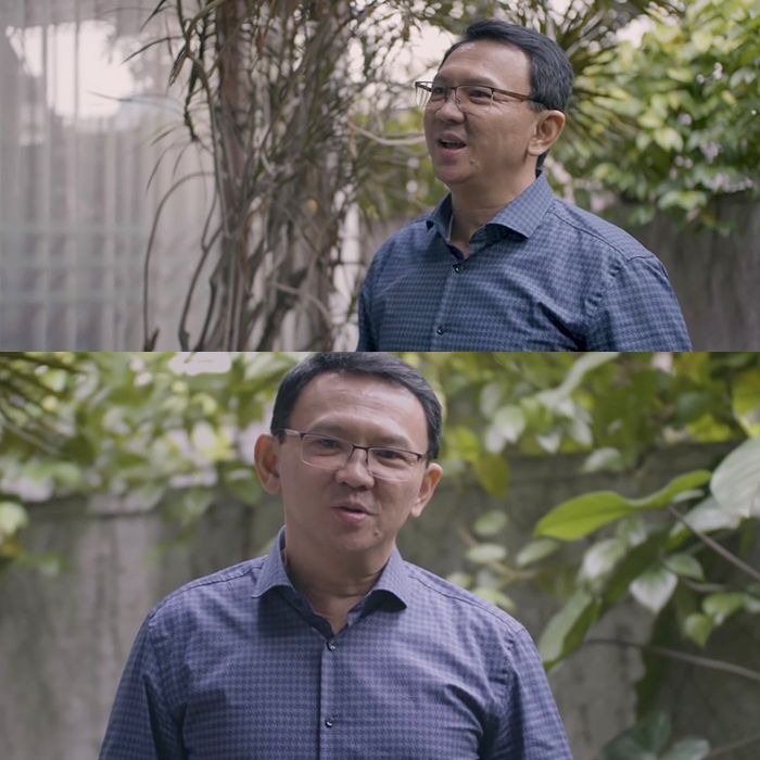 Taman belakang di rumah Ahok