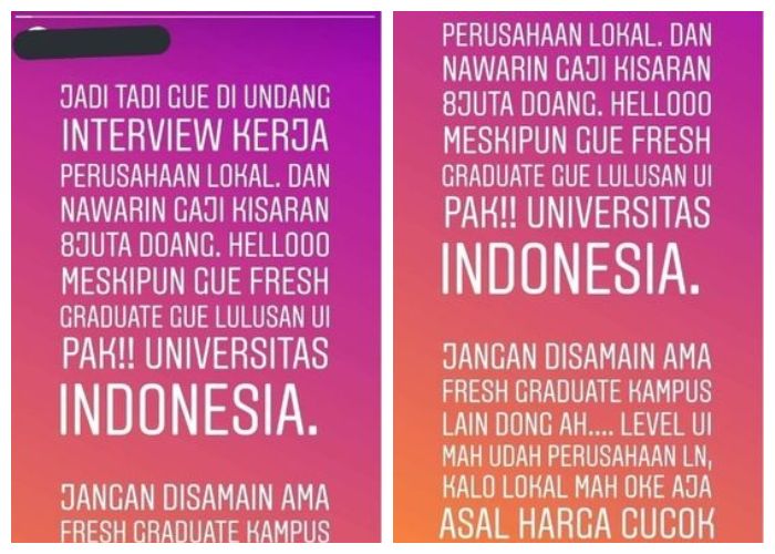 Viral Di Medsos Fresh Graduate Protes Gaji Rp 8 Juta Ui Beri Tanggapan Semua Halaman Nextren Grid Id