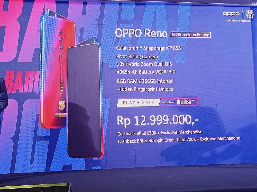 Info pembelian Oppo Reno FC Barcelona