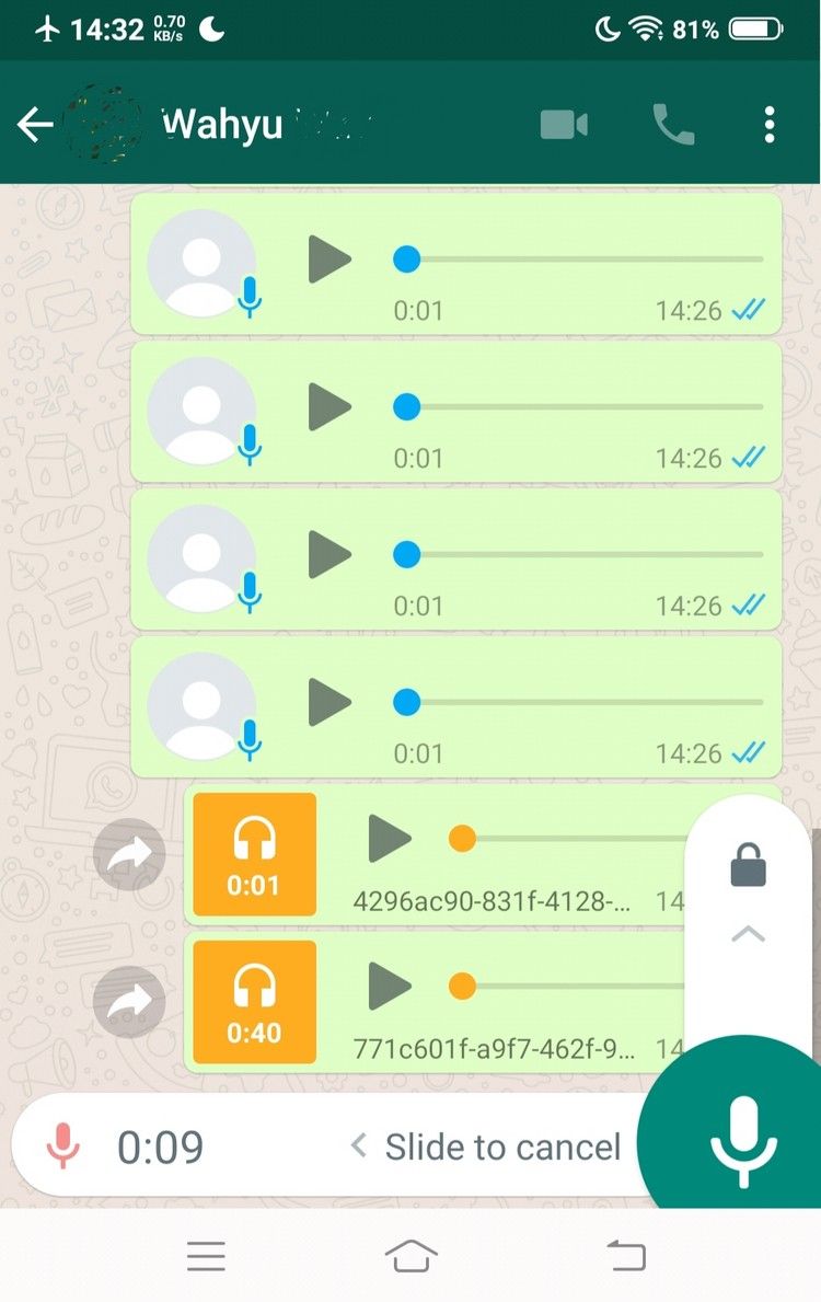 kirim pesan suara WhatsApp