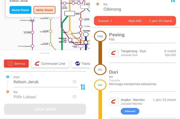 Pilih transportasi yang ingin kamu naiki