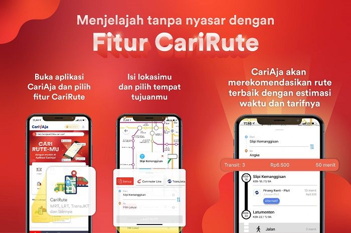 Tutorial pakai fitur Cari Rute