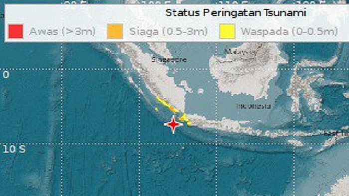 Gempa mengguncang wilayah Banten dan sekitarnya pada Jumat (2/8/2019) sekitar pukul 19.03 WIB.