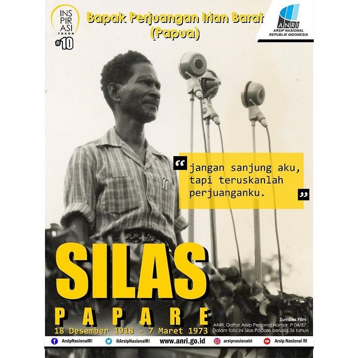 Silas Papare, Mantan Mata-mata Amerika Asli Papua Jadi Pahlawan Nasional Atas Usahanya Bawa Papua ke Pelukan Republik