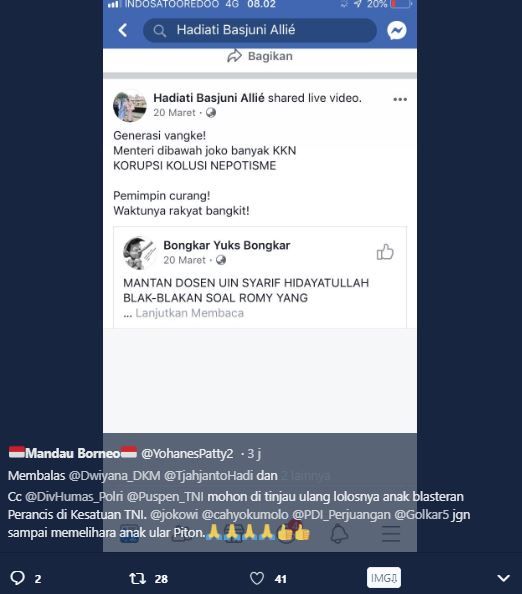 tangkap layar salah satu unggahan Ibunda Enzo