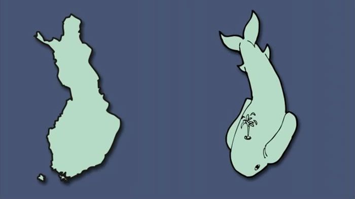 Bentuk negara dalam peta menjadi wujud hewan