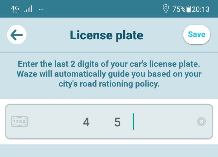 menu nomor ganjil genap di Waze