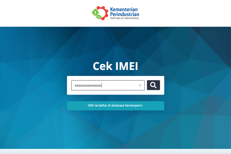 Situs untuk mengecek IMEI dari Kementrian Perindustrian