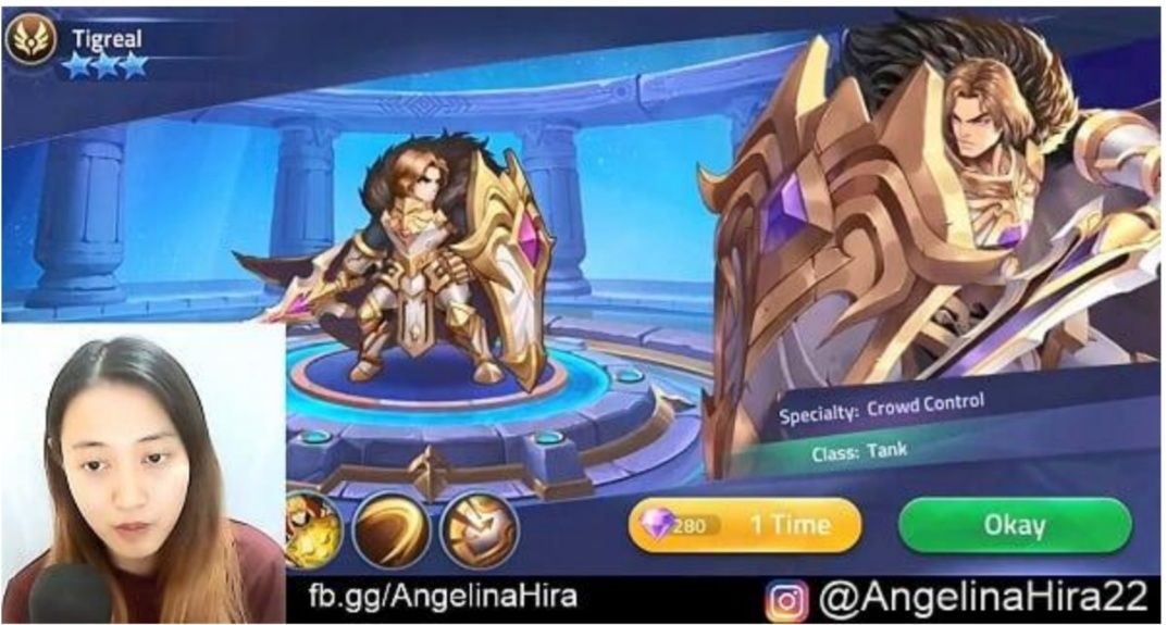 Angelina Hirawan bermain Mobile Legends: Adventure