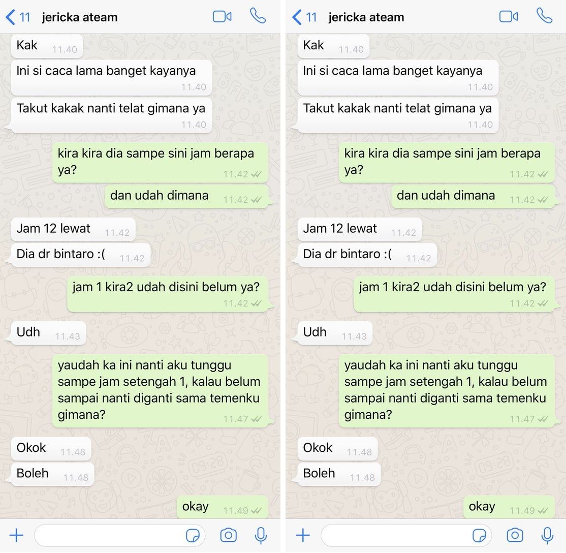 Chat Jericka A Team dengan @musimceri