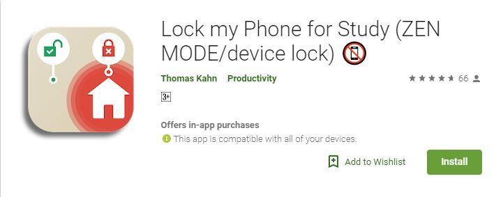 Aplikasi Lock my Phone for Study di Play Store