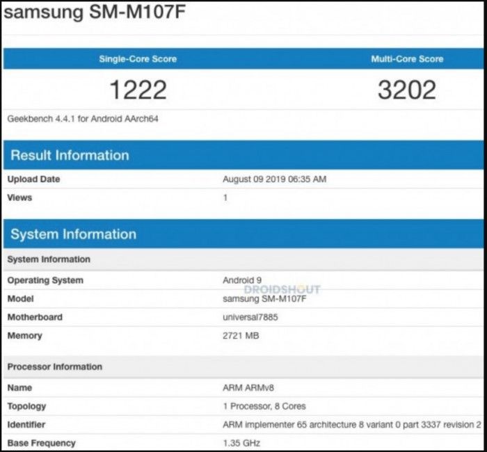 Bocoran spesifikasi Samsung Galaxy M10s