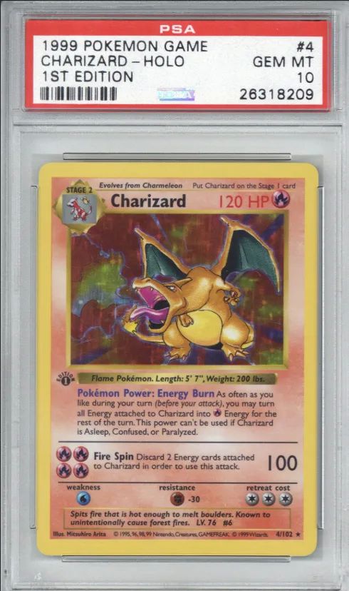 Kartu Charizard yang legendaris