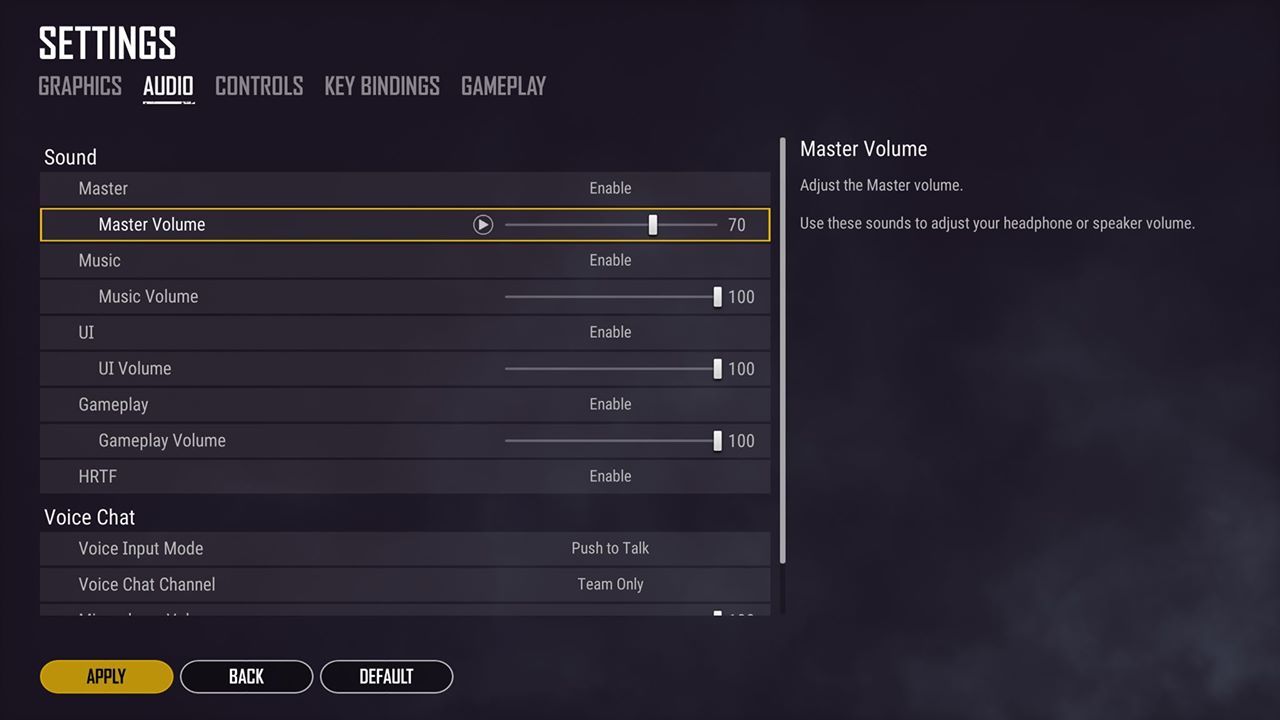 Volume Adjust guide feature