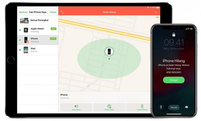 fitur canggih yang ada pada Find My iPhone App