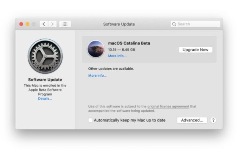 Update beta developer macOS 10.15 Catalina