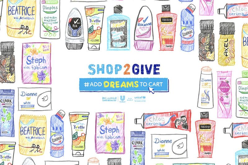 ilustrasi Unilever X Lazada Shop2Give