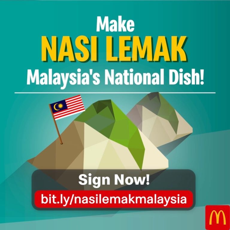 Petisi McDonald's Malaysia untuk menjadikan Nasi Lemak sebagai hidangan nasional