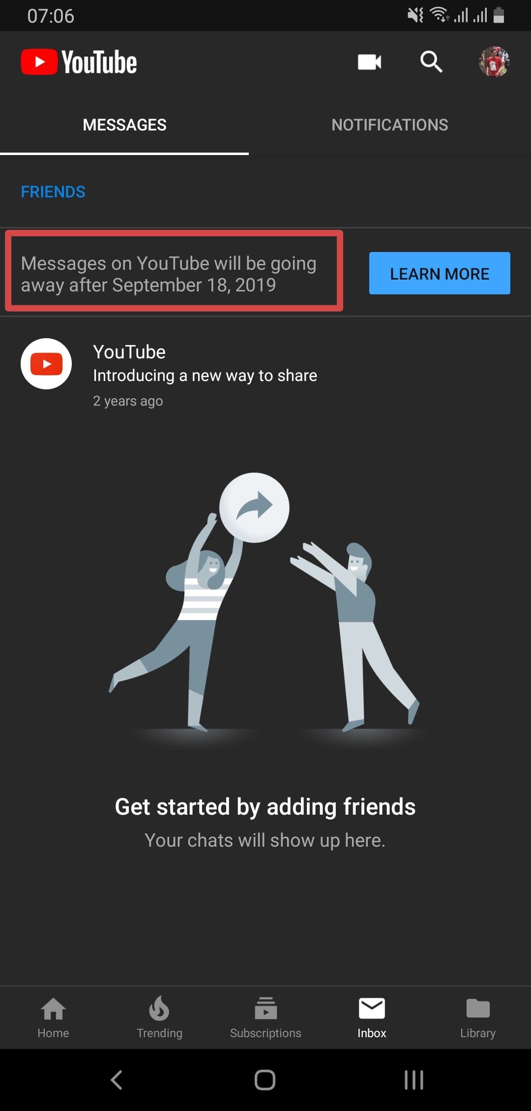 Google Akan Segera Non-Aktifkan Fitur Messages yang Ada di Youtube