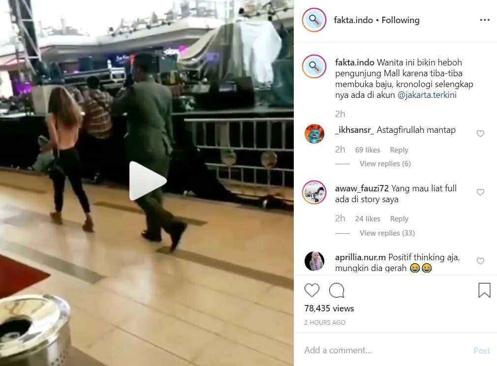 Viral Video Seorang Wanita Tiba-tiba Buka Baju di Summarecon Mal Bekasi, Netizen: Mungkin Dia Gerah