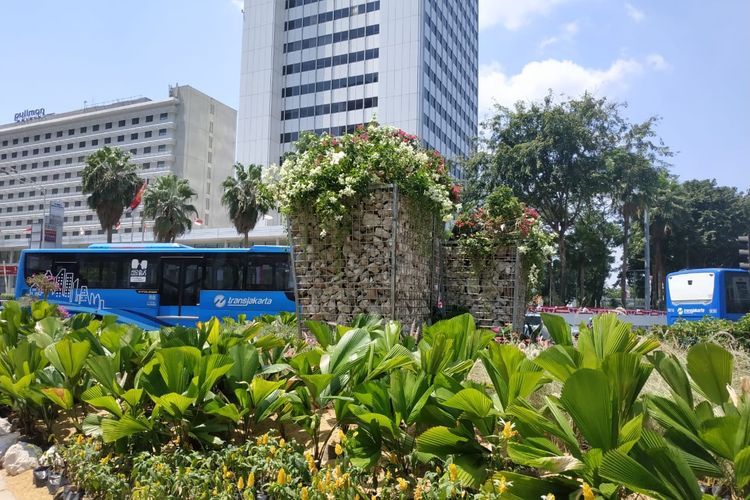 Batu Gabion yang ada di Bundaran HI