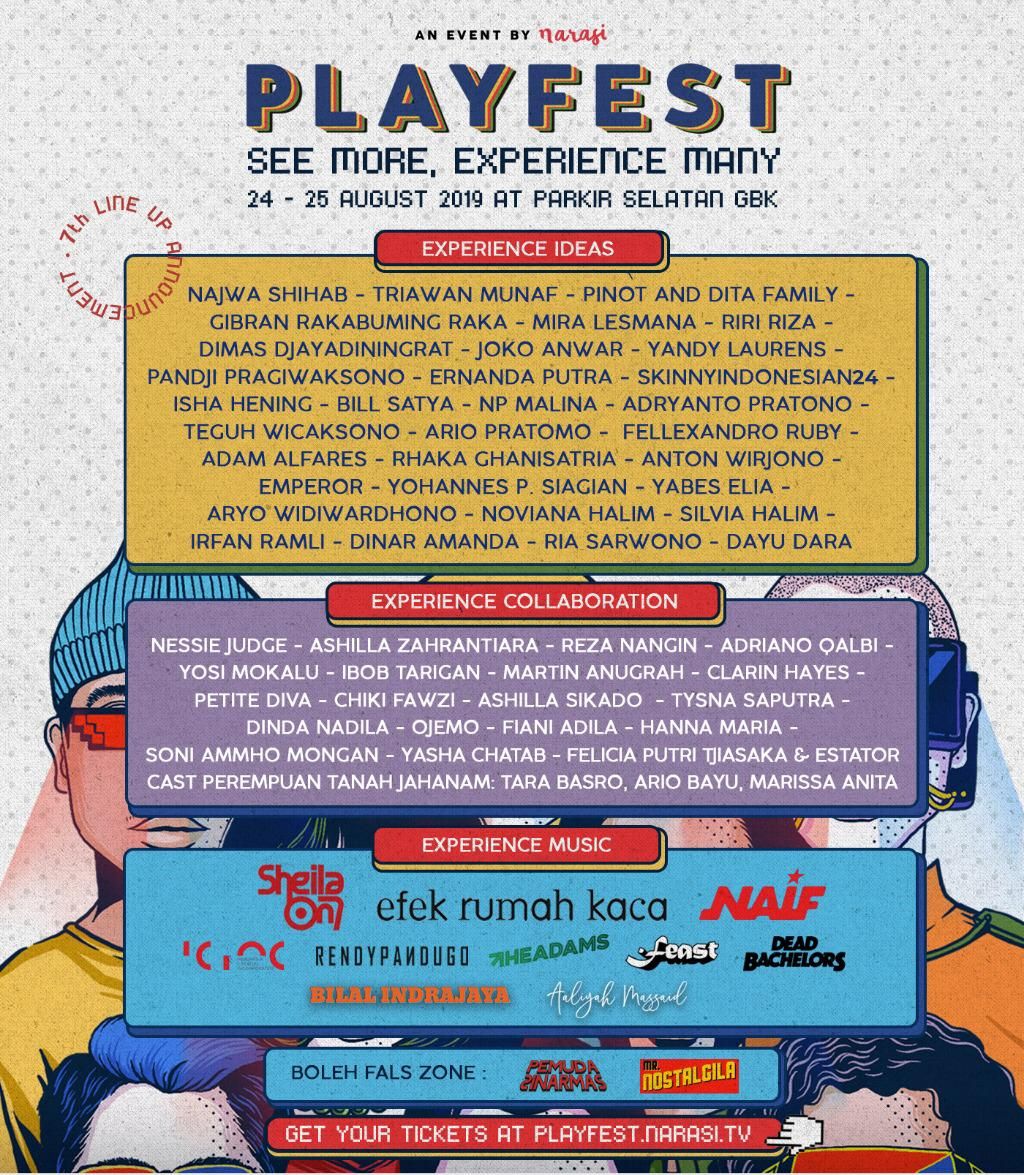 Line up Playfest 2019