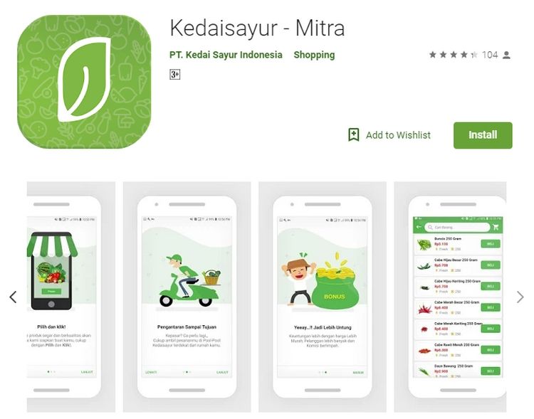 aplikasi kedai sayur di Google Play