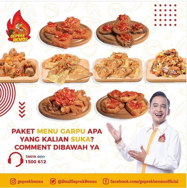 Restoran Geprek Bensu oleh Ruben Onsu