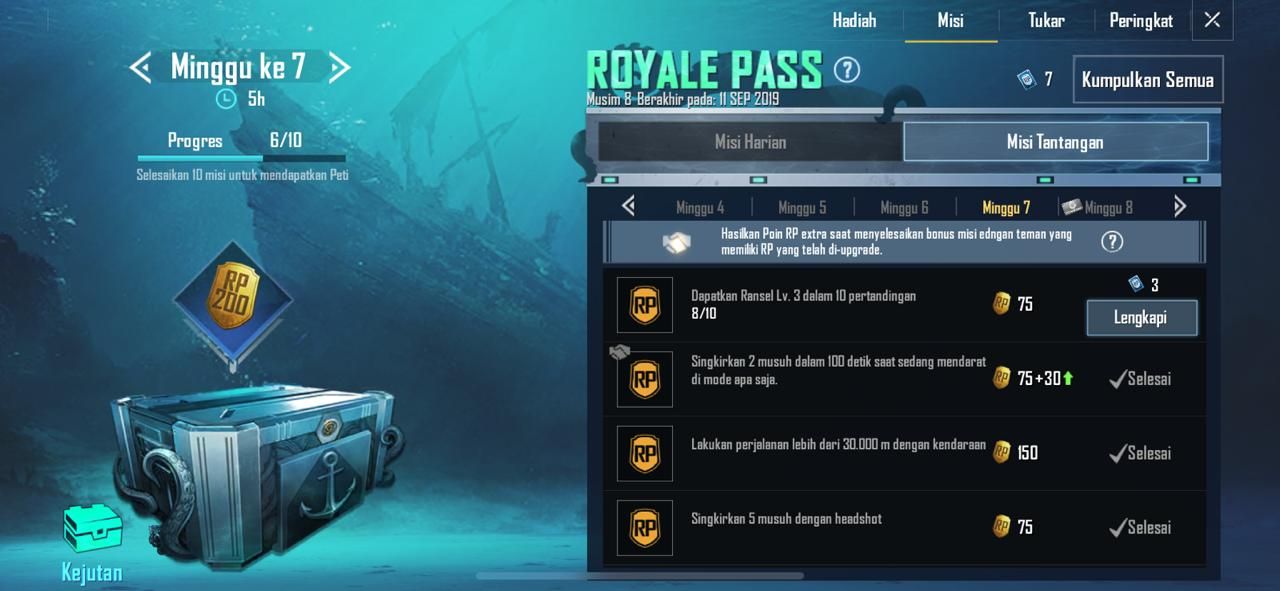 Royale Pass Minggu Ke-7