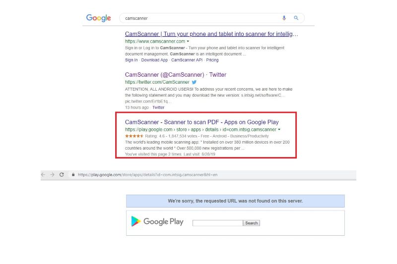 Google telah menghapus aplikasi CamScanner dari Play Store