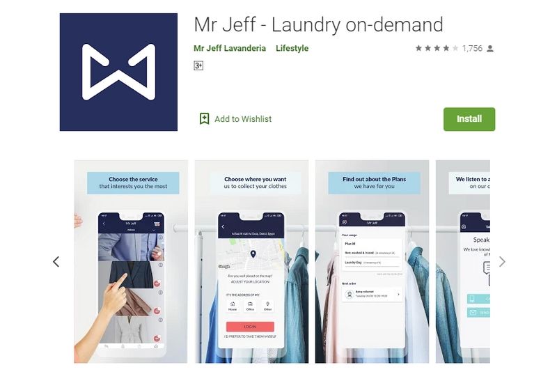 Aplikasi laundry Mr. Jeff