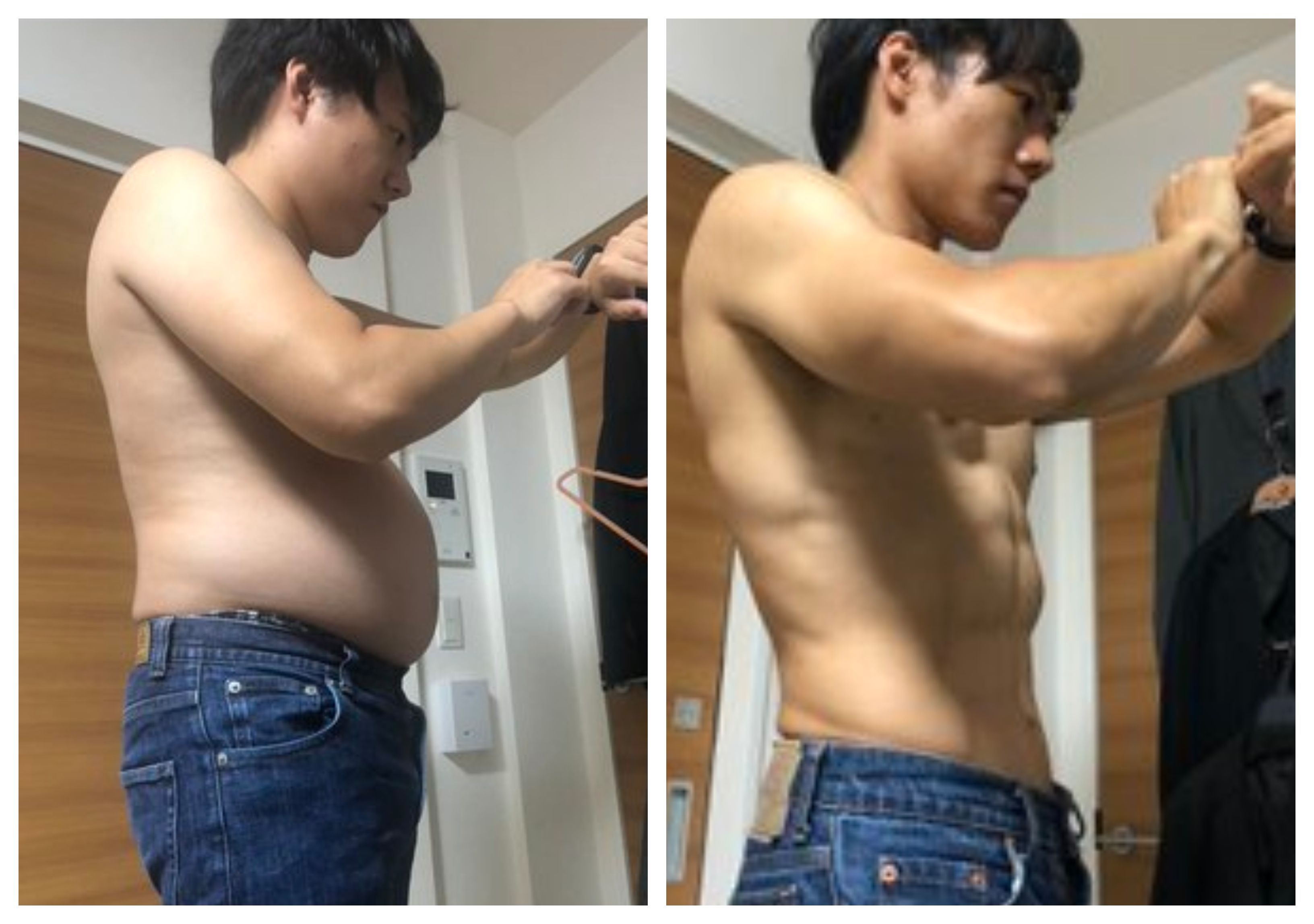 Pria ini berhasil turunkan berat badan 13 kilogram dan merubah perut buncitnya jadi sixpack.