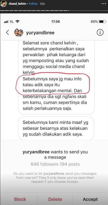 Klarifikasi kakak Reina