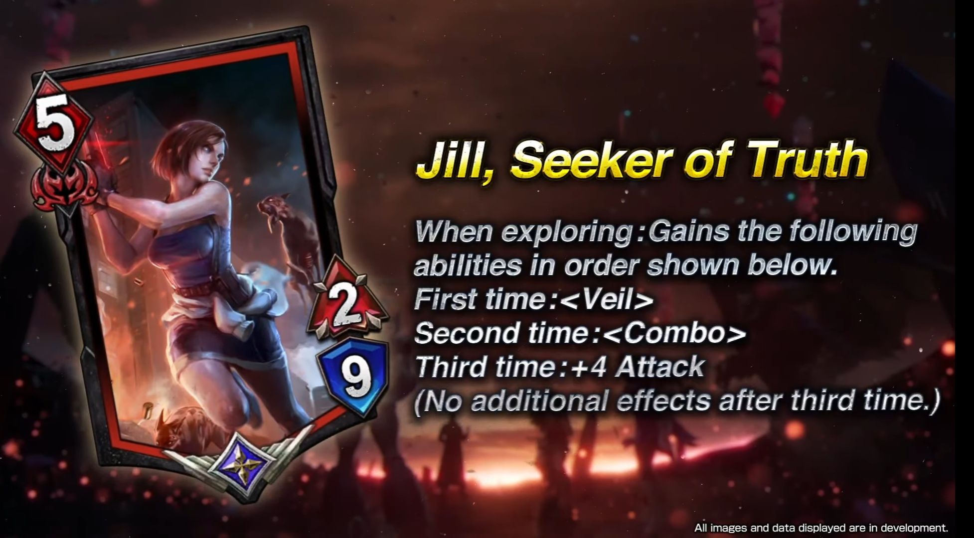 Kartu Jill Valentine di game TEPPEN mobile