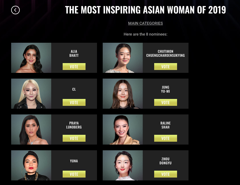 Nama Raline Shah bersanding dengan seniman Asia lainnya di ajang People's Choice Awards 2019.