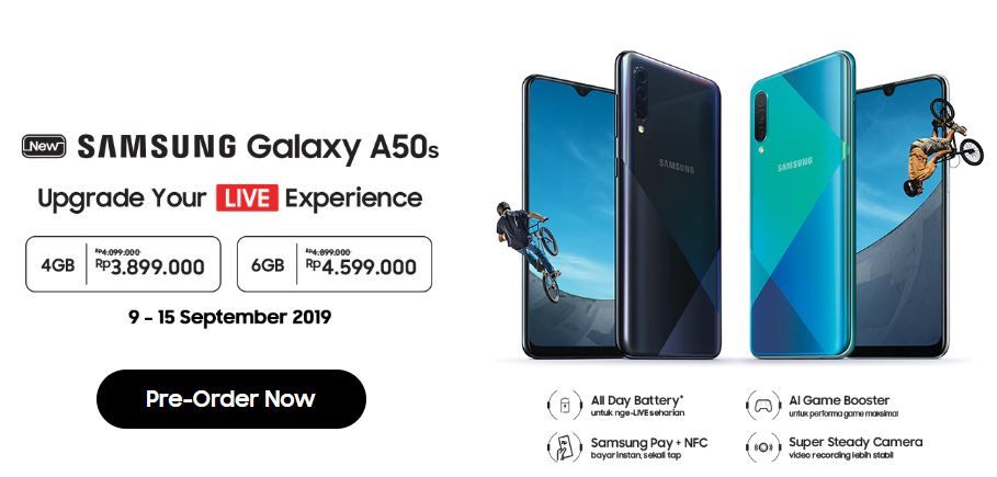 Harga resmi Galaxy A50s di Indonesia
