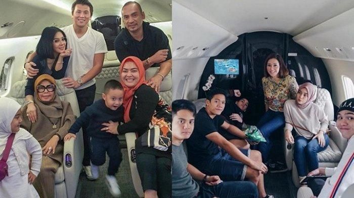 Syahrini dan Maia Estianty liburan bersama keluarga dengan jet pribadi