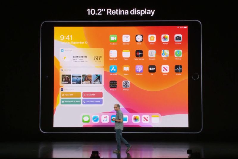Tampilan dan ukuran iPad generasi ketujuh